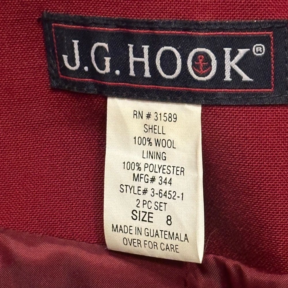 Vintage Red Women's Dress Suit by
JG Hook - Picture 5 of 10